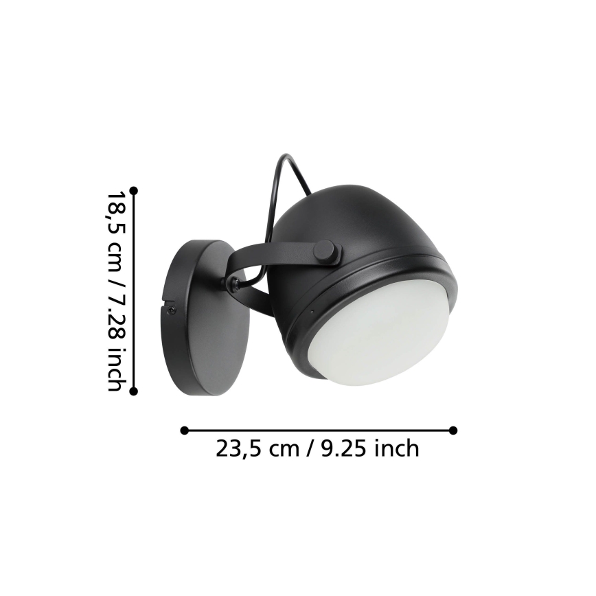 Eglo - Nástenné svietidlo 1xE27/28W/230V čierna