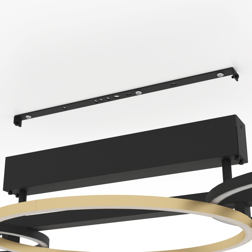 Eglo - LED Stmievateľný prisadený luster 2xLED/12,5W/230V + LED/15,5W 3000K čierna