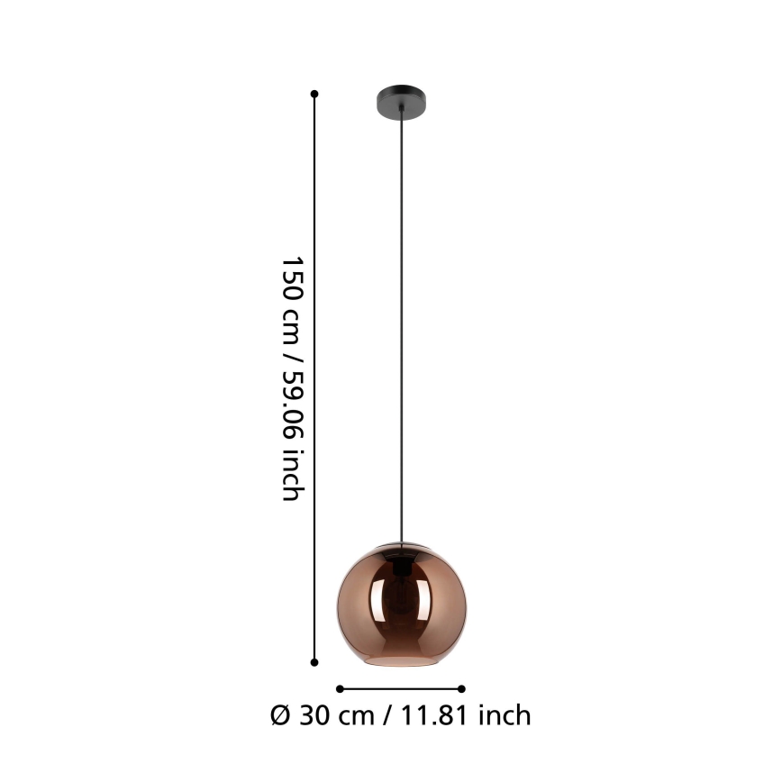 Eglo - Luster na lanku 1xE27/40W/230V medená