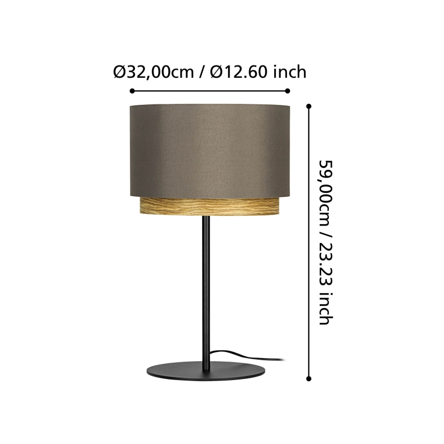 Eglo - Stolná lampa 1xE27/40W/230V hnedá