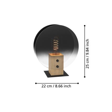 Eglo - Luster na lanku 1xE27/40W/230V dymová