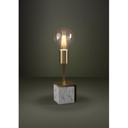 Eglo - Stolná lampa 1xE27/40W/230V zlatá/biely mramor
