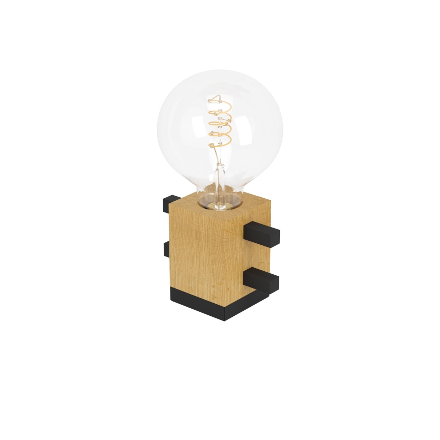 Eglo - Stolná lampa 1xE27/40W/230V čierna/hnedá