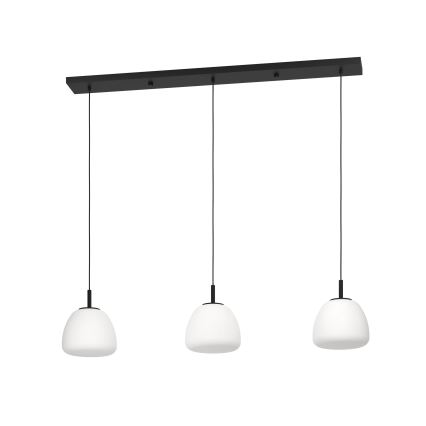 Eglo - Luster na lanku 3xE27/40W/230V čierna