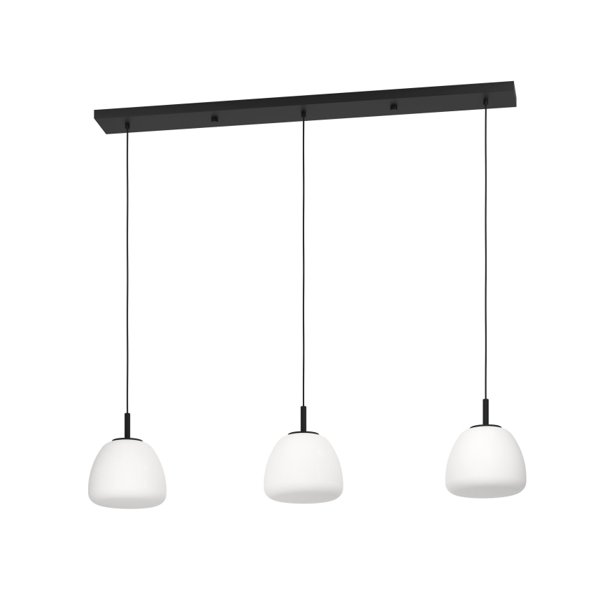 Eglo - Luster na lanku 3xE27/40W/230V čierna