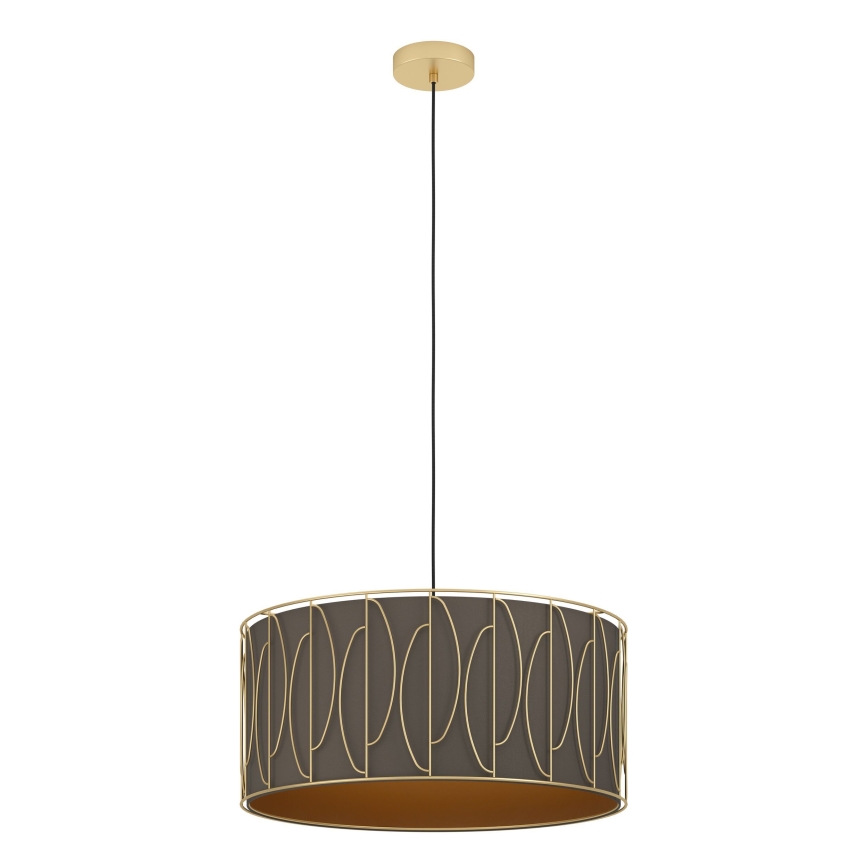 Eglo - Luster na lanku 1xE27/40W/230V zlatá/hnedá