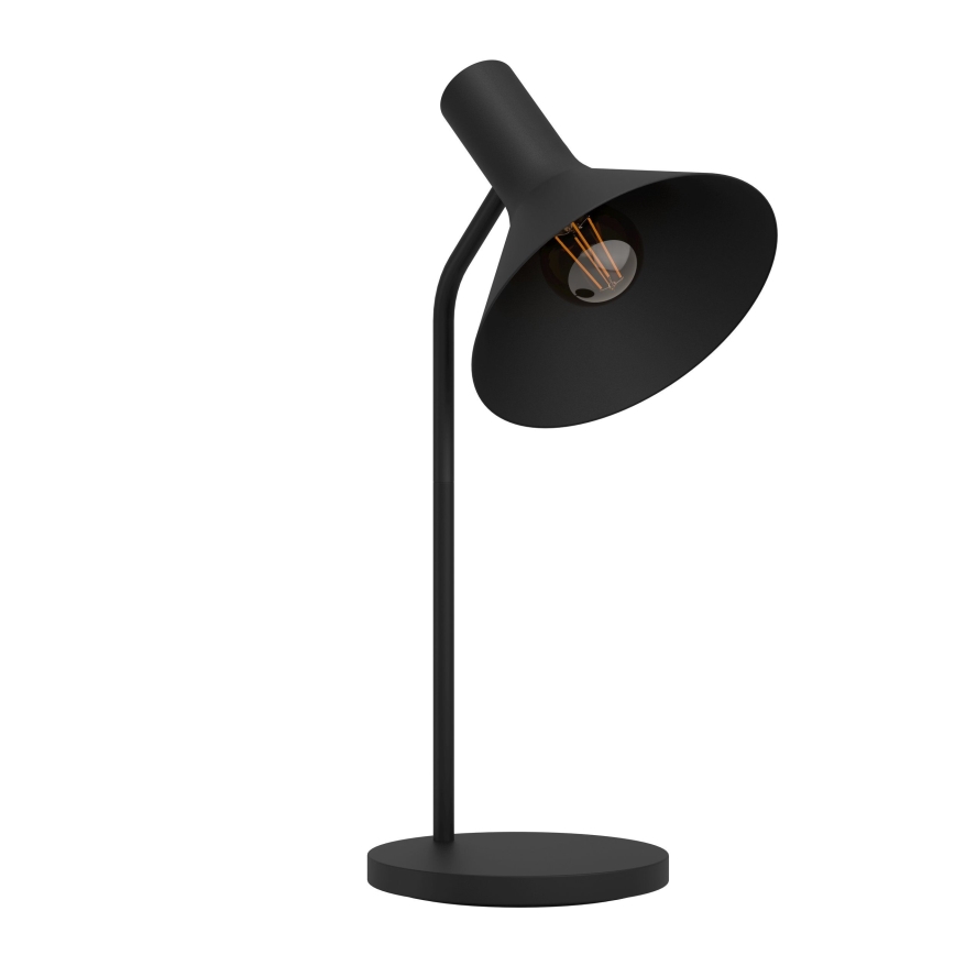 Eglo - Stolná lampa 1xE27/28W/230V čierna