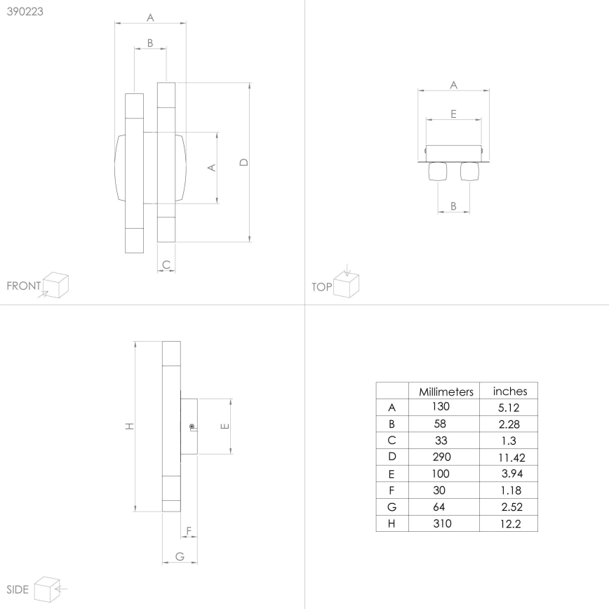 Eglo - LED Nástenné svietidlo 4xLED/3,3W/230V 3000K antracit/zlatá