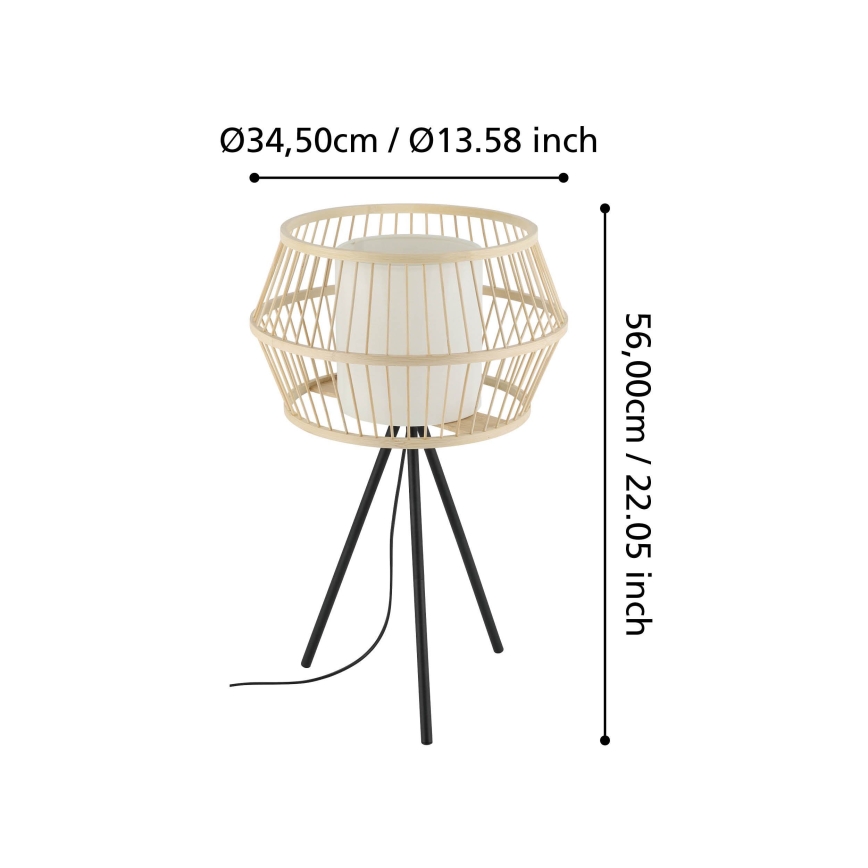 Eglo - Stolná lampa 1xE27/40W/230V bambus