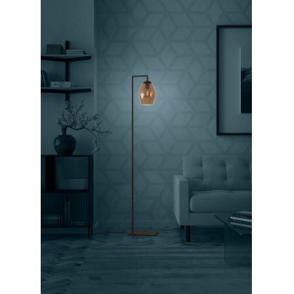 Eglo - Stojacia lampa 1xE27/40W/230V hnedá