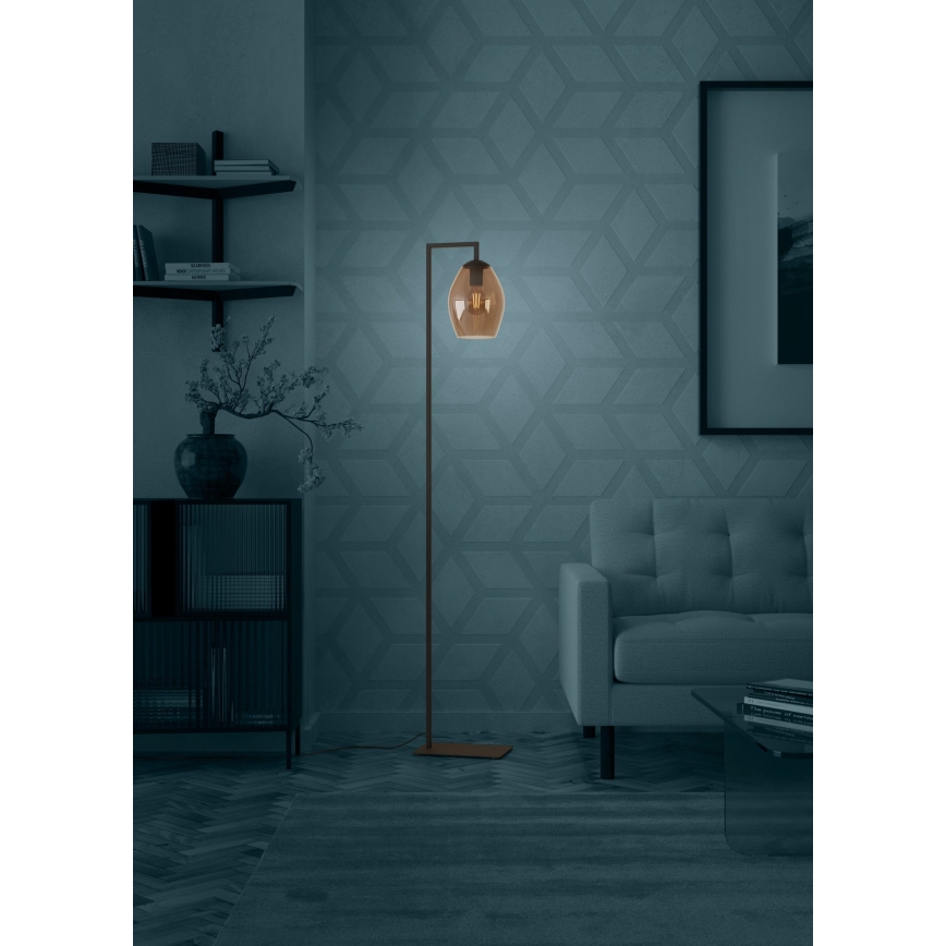 Eglo - Stojacia lampa 1xE27/40W/230V hnedá