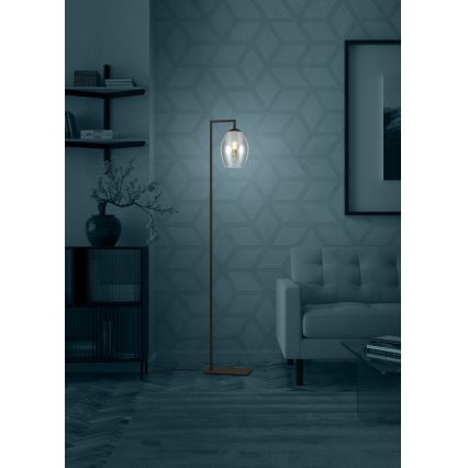 Eglo - Stojacia lampa 1xE27/40W/230V dymová