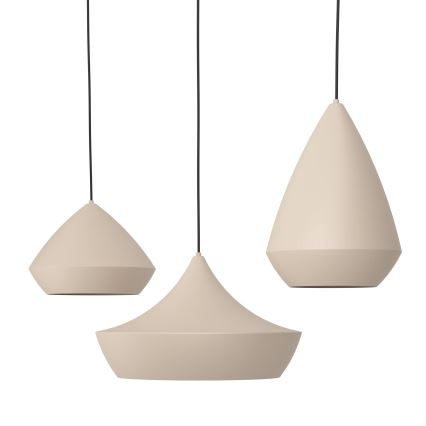 Eglo - Luster na lanku 3xE27/28W/230V béžová