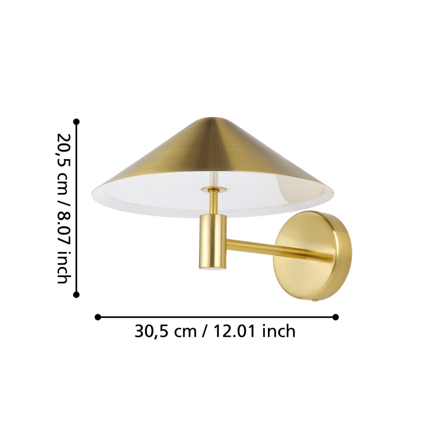 Eglo - LED Nástenné svietidlo LED/12W/230V 3000K zlatá
