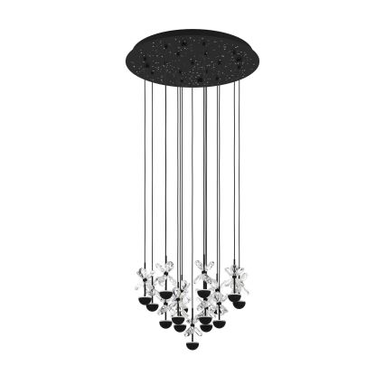 Eglo - LED Stmievateľný luster na lanku LED/27W/230V 3000K čierna