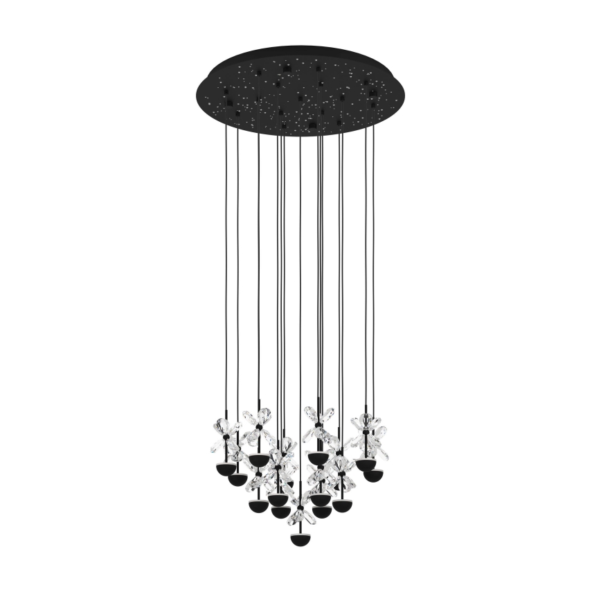 Eglo - LED Stmievateľný luster na lanku LED/27W/230V 3000K čierna