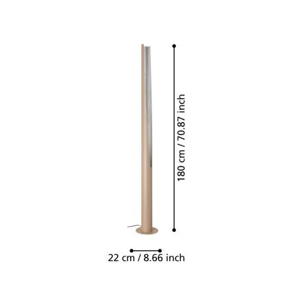Eglo - LED Stojacia lampa 1xGU10/5,7W/230V béžová