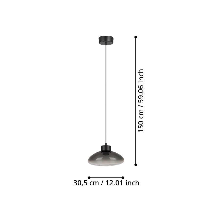 Eglo - LED Stmievateľný luster na lanku LED/5,4W/230V 2700K dymová