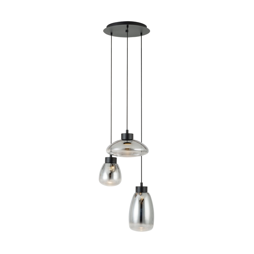 Eglo - LED Stmievateľný luster na lanku 3xLED/5,4W/230V 2700K dymová
