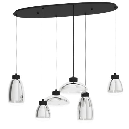 Eglo - LED Stmievateľný luster na lanku 6xLED/5,4W/230V 2700K dymová