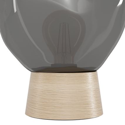 Eglo - Stolná lampa 1xE27/40W/230V dymová