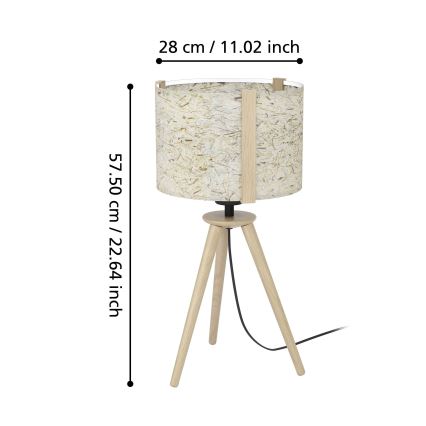 Eglo - Stolná lampa 1xE27/25W/230V béžová