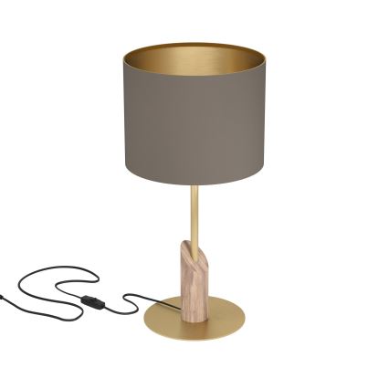 Eglo - Stolná lampa 1xE27/40W/230V hnedá/zlatá