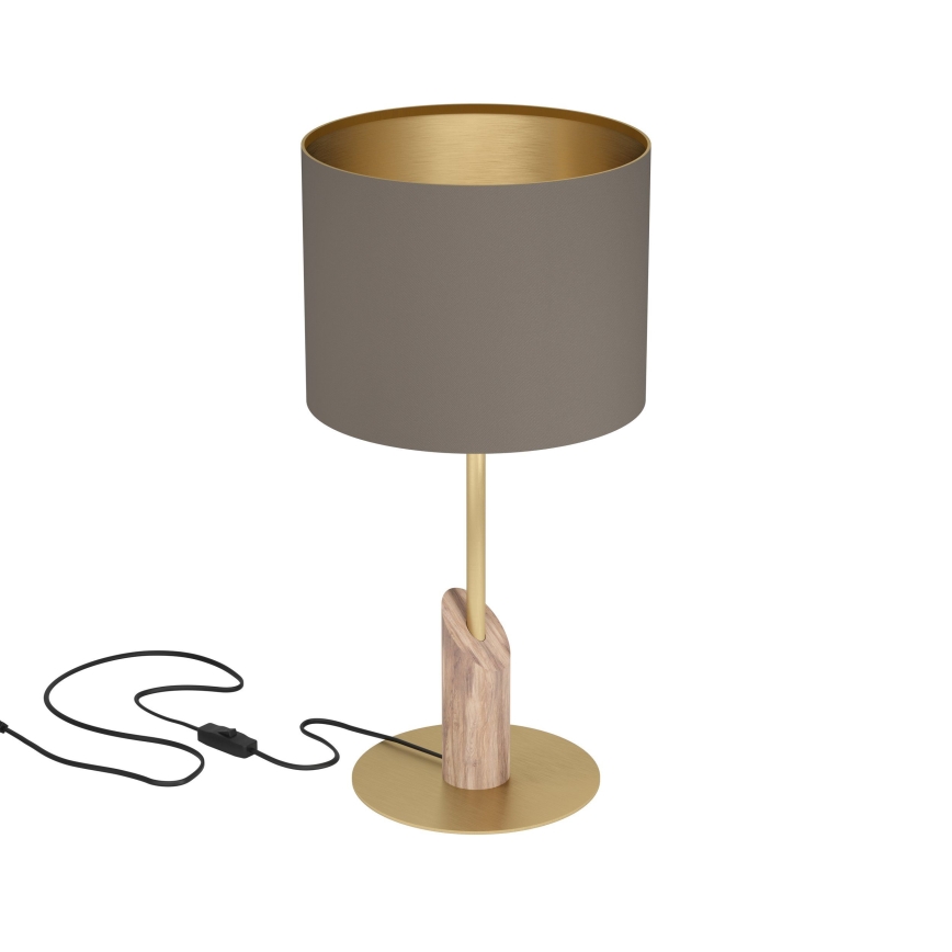 Eglo - Stolná lampa 1xE27/40W/230V hnedá/zlatá