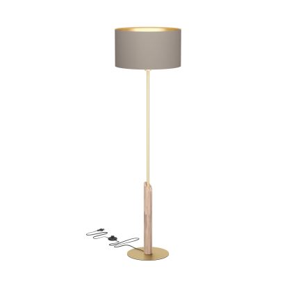 Eglo - Stojacia lampa 1xE27/40W/230V hnedá/zlatá