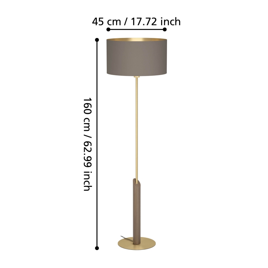 Eglo - Stojacia lampa 1xE27/40W/230V hnedá/zlatá