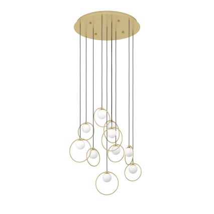 Eglo - LED Stmievateľný luster na lanku 10xLED/3W/230V 3000K pr. 58 cm zlatá