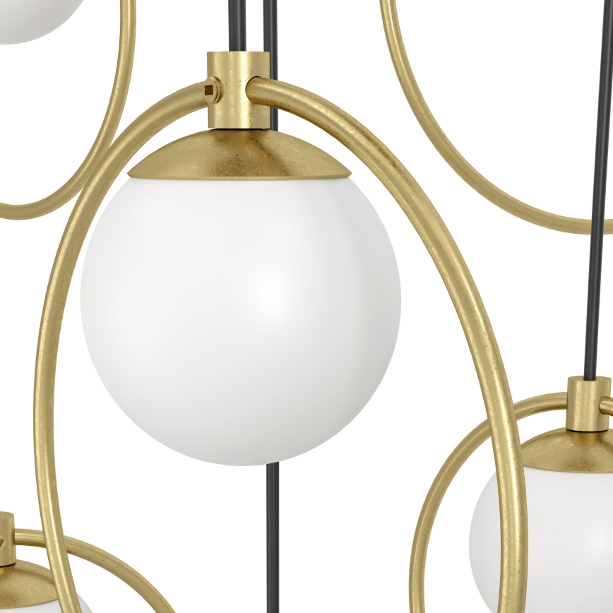 Eglo - LED Stmievateľný luster na lanku 10xLED/3W/230V 3000K pr. 58 cm zlatá