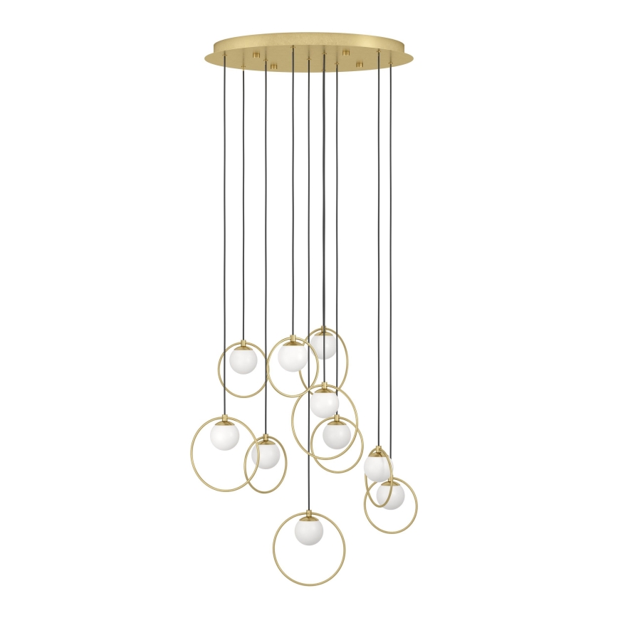 Eglo - LED Stmievateľný luster na lanku 10xLED/3W/230V 3000K pr. 58 cm zlatá