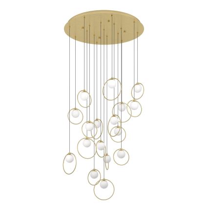 Eglo - LED Stmievateľný luster na lanku 17xLED/3W/230V 3000K pr. 78 cm zlatá