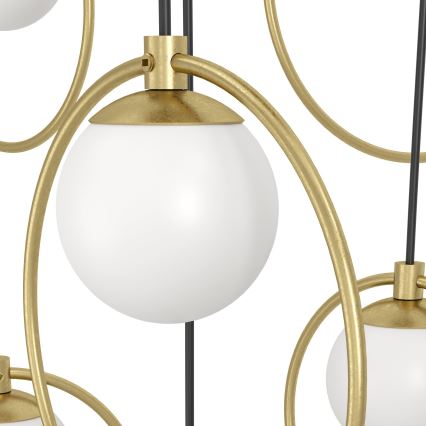 Eglo - LED Stmievateľný luster na lanku 17xLED/3W/230V 3000K pr. 78 cm zlatá