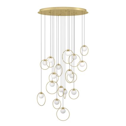 Eglo - LED Stmievateľný luster na lanku 17xLED/3W/230V 3000K pr. 78 cm zlatá