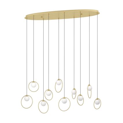 Eglo - LED Stmievateľný luster na lanku 10xLED/3W/230V 3000K zlatá