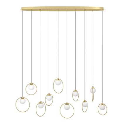 Eglo - LED Stmievateľný luster na lanku 10xLED/3W/230V 3000K zlatá