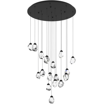 Eglo 390357 - LED Stmievateľný luster na lanku SINDICAT 17xLED/3W/230V čierna/číra