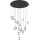 Eglo 390357 - LED Stmievateľný luster na lanku SINDICAT 17xLED/3W/230V čierna/číra