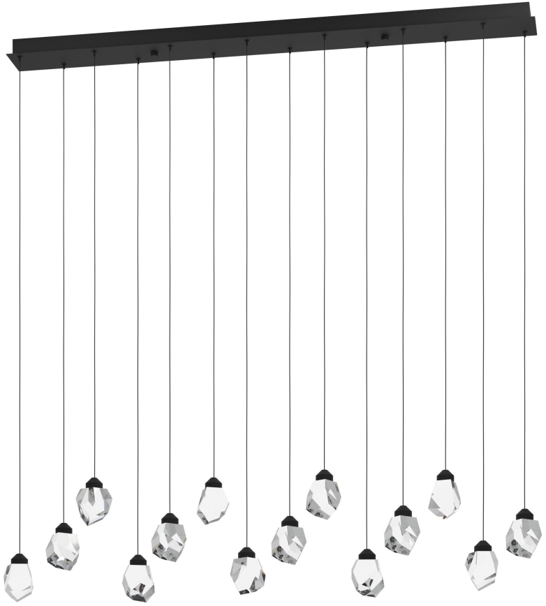 Eglo 390358 - LED Stmievateľný luster na lanku SINDICAT 14xLED/3W/230V čierna/číra