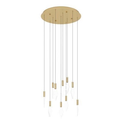 Eglo - LED Stmievateľný luster na lanku 10xLED/3W/230V 3000K pr. 58 cm zlatá