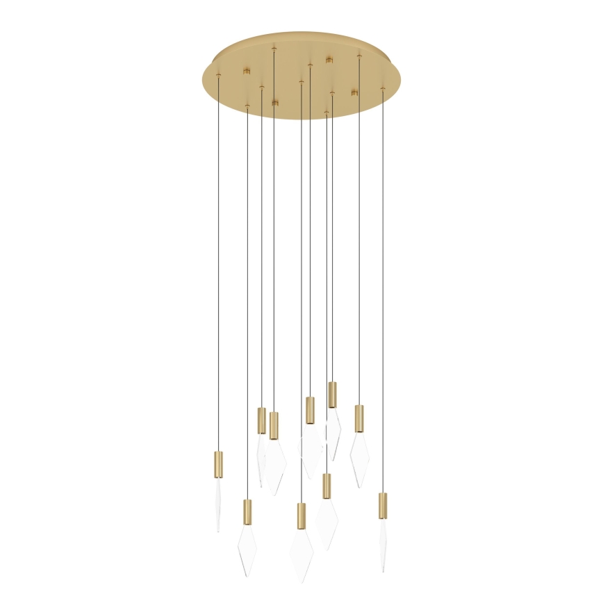 Eglo - LED Stmievateľný luster na lanku 10xLED/3W/230V 3000K pr. 58 cm zlatá