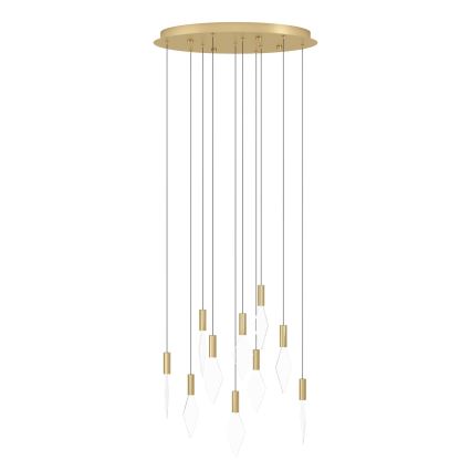 Eglo - LED Stmievateľný luster na lanku 10xLED/3W/230V 3000K pr. 58 cm zlatá