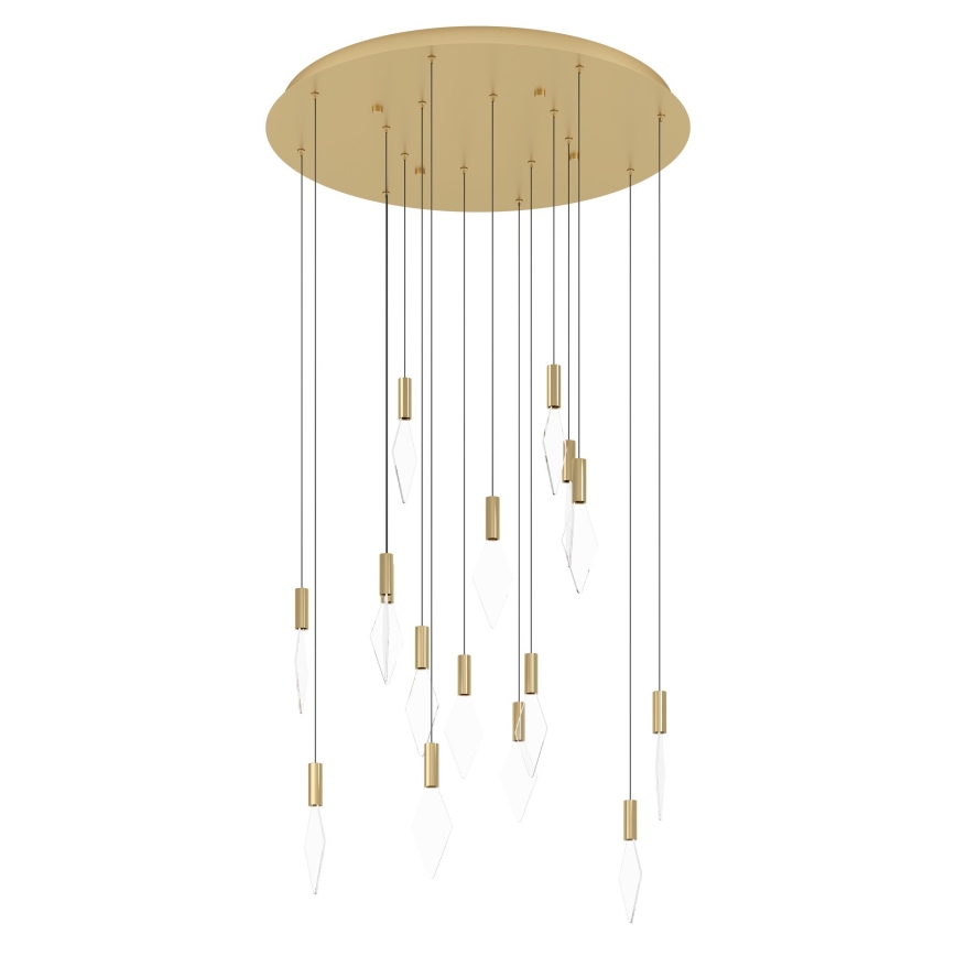 Eglo - LED Stmievateľný luster na lanku 16xLED/3,3W/230V 3000K pr. 78 cm zlatá