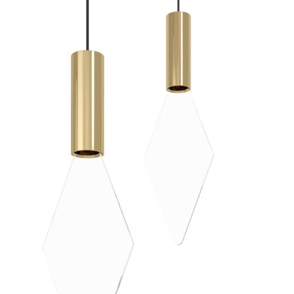 Eglo - LED Stmievateľný luster na lanku 16xLED/3,3W/230V 3000K pr. 78 cm zlatá