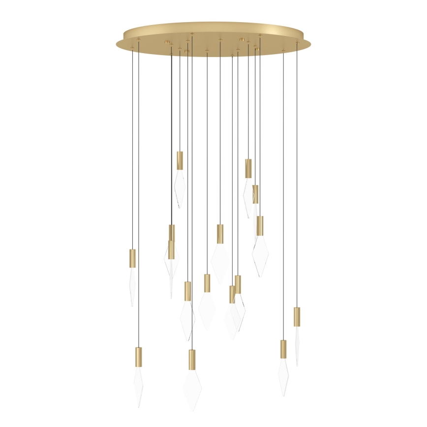 Eglo - LED Stmievateľný luster na lanku 16xLED/3,3W/230V 3000K pr. 78 cm zlatá