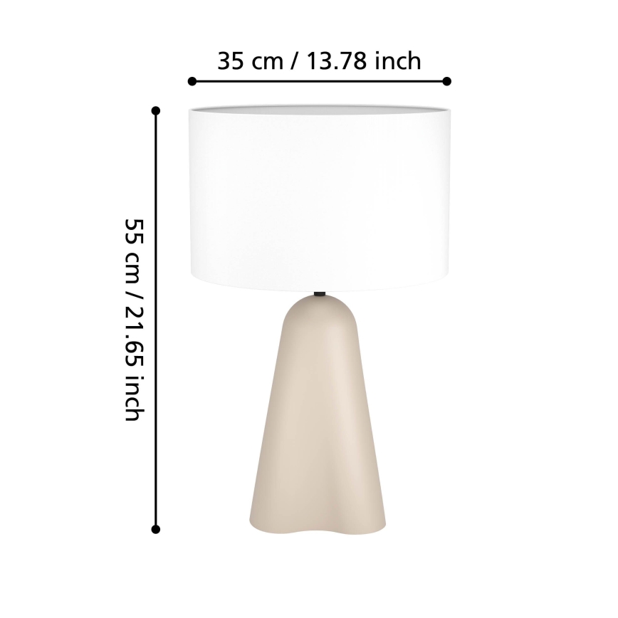 Eglo - Stolná lampa 1xE27/40W/230V béžová