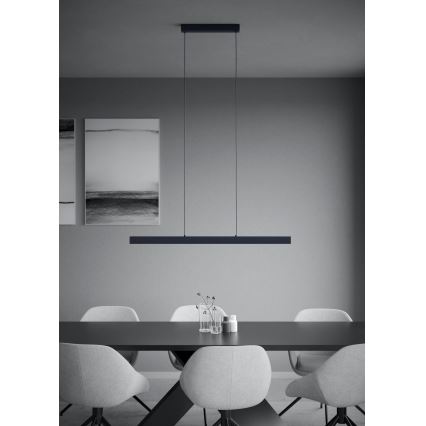 Eglo - LED Stmievateľný luster na lanku LED/20W/230V 3000K čierna