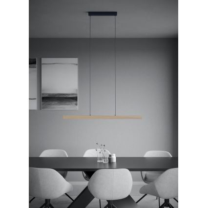 Eglo - LED Stmievateľný luster na lanku LED/21W/230V 3000K hnedá
